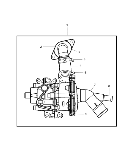 2004 Chrysler PT Cruiser Power Steering/Water Pump Diagram for 4693090AF