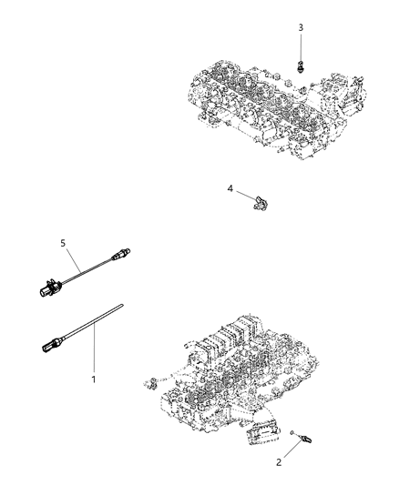 2012 Ram 3500 Pickup Sensors - Exhaust & Oxygen Diagram