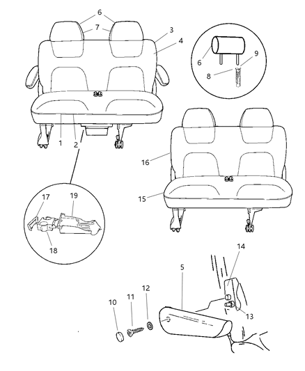 1997 Dodge Grand Caravan Rear Seats Diagram 1