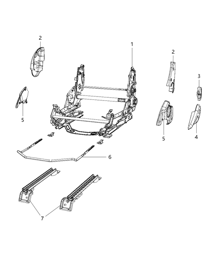 2013 Dodge Viper Adjusters, Recliners & Shields - Manual Diagram