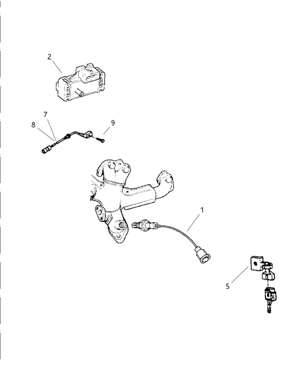 1998 Jeep Grand Cherokee Oxygen Sensor Diagram for 56041111