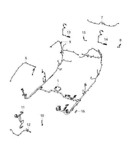 2020 Ram 2500 Cable-Camera Diagram for 68498799AA