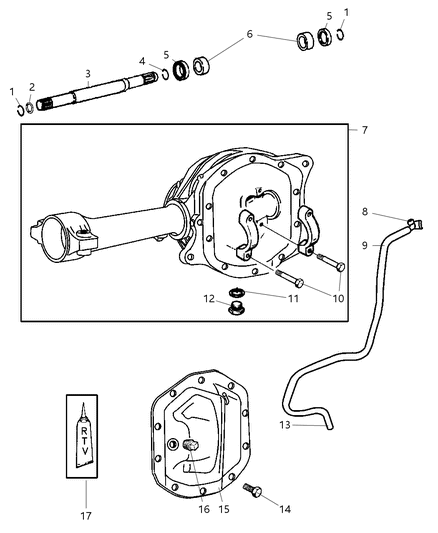 2006 Jeep Liberty Front Axle Housing Diagram