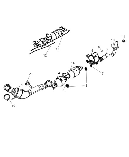 2007 Dodge Ram 2500 Catalytic Converter Diagram for 52121425AC