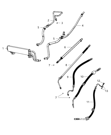 2012 Ram 3500 Cooler-Power Steering Diagram for 68069566AA