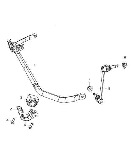 2020 Dodge Challenger Cushion-STABILIZER Bar Diagram for 68219854AA