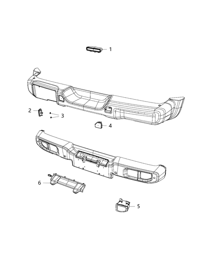 2018 Jeep Wrangler Lamp-License Plate Diagram for 68310837AA