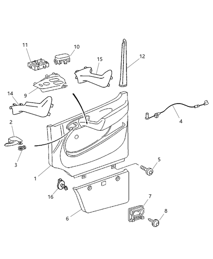 2005 Dodge Sprinter 3500 Front Door Trim Diagram