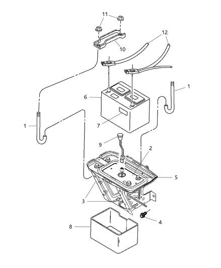 1997 Jeep Wrangler Wiring Battery Diagram for 56009507