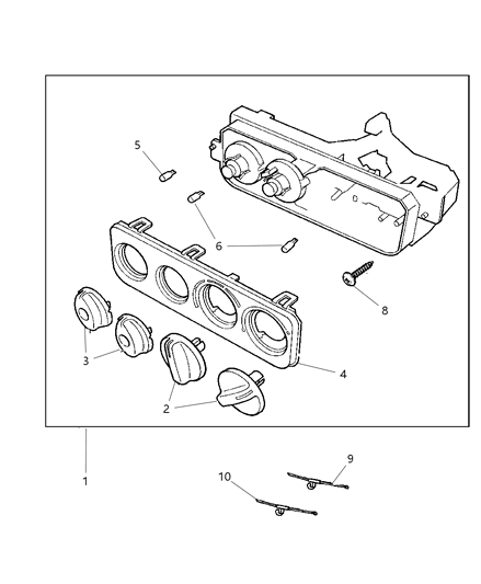 1999 Chrysler Sebring Convertible Controls, A/C & Heater Diagram