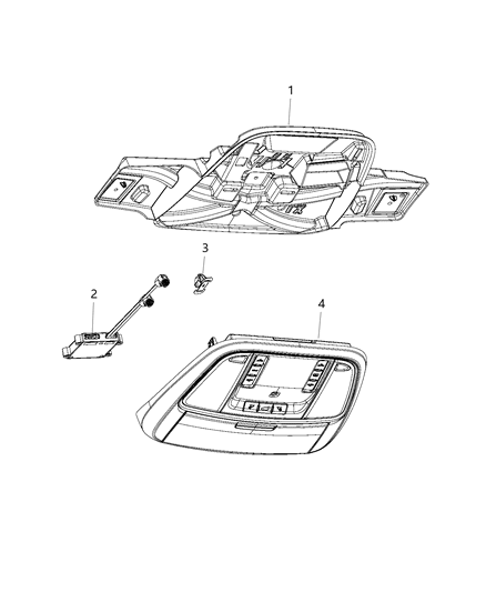 2018 Chrysler 300 Overhead Console Diagram