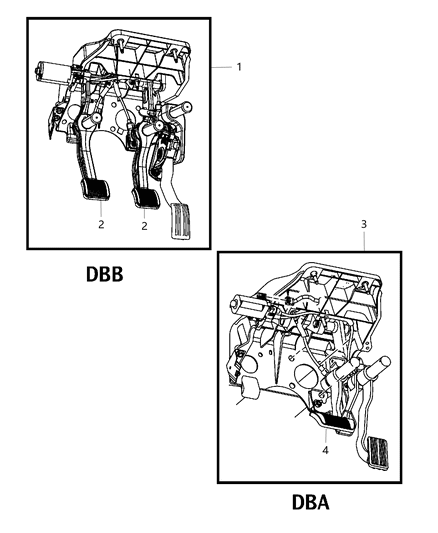 2018 Ram 2500 Brake Pedals Diagram 1