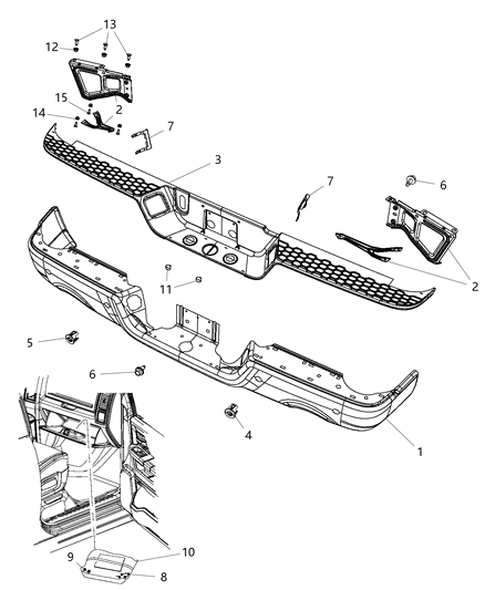 2013 Ram 2500 Rear Bumper Diagram