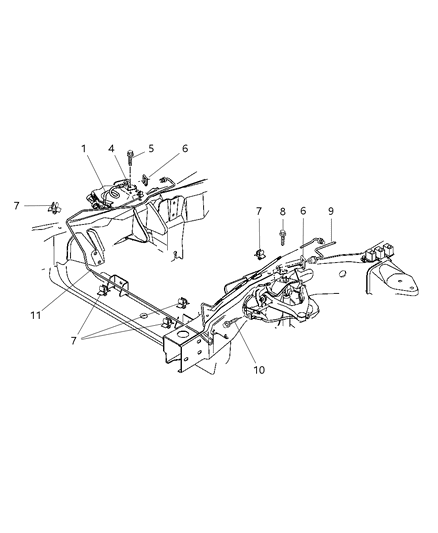 1998 Dodge Durango Line-Brake Diagram for 52102243AC