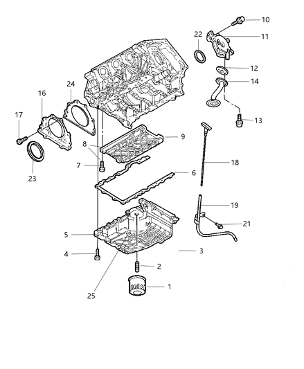 2004 Dodge Stratus Engine Oiling Diagram 4