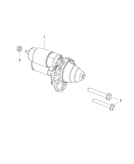 2021 Ram ProMaster 3500 Starter & Related Parts Diagram 2