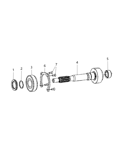 2009 Dodge Dakota Input Shaft Assembly Diagram