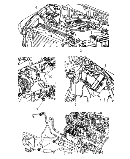 2008 Dodge Ram 5500 Battery To Ground Cable Diagram for 4801822AA