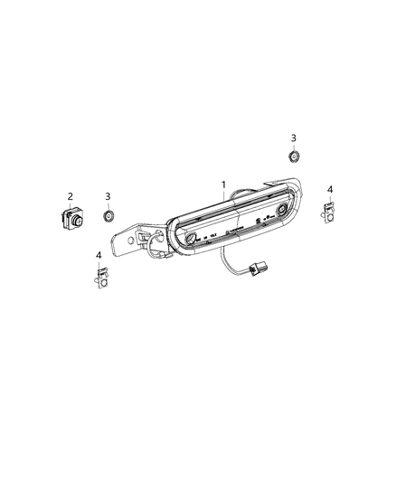 2019 Chrysler 300 Lamp-Center High Mounted Stop Diagram for 68386753AB