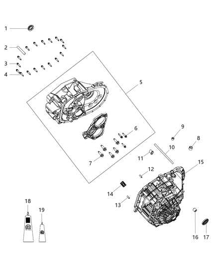 2018 Jeep Cherokee Bolt-HEXAGON FLANGE Head Diagram for 6102414AA