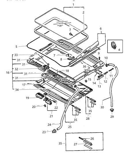 1997 Dodge Avenger Sunroof Diagram