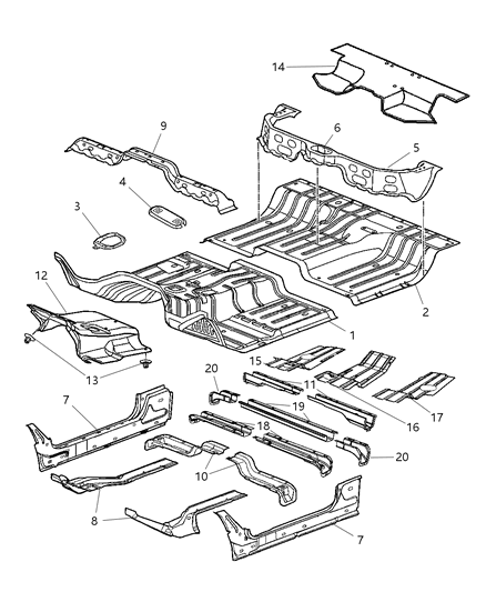 2007 Dodge Ram 3500 Floor Pan Diagram