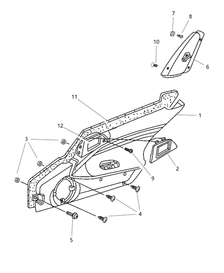 1997 Dodge Viper Front Door Panel Diagram