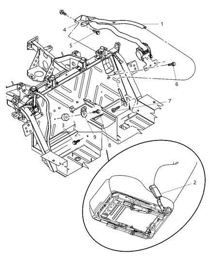 2010 Dodge Viper Beltassy-Front Diagram for 1BW611X9AA