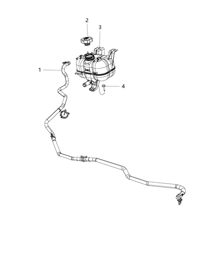 2020 Chrysler Voyager Coolant Recovery Bottle Diagram 1