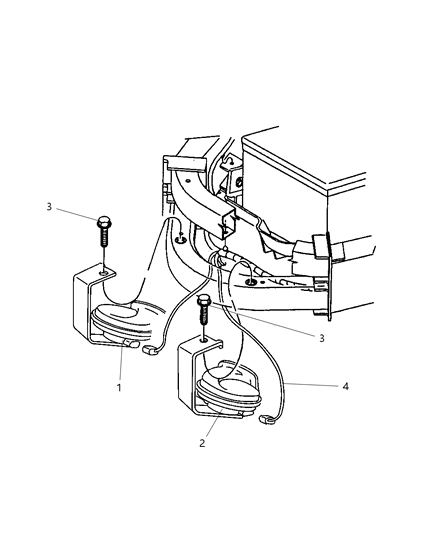 2001 Chrysler Prowler Horn Diagram for 4815263AB