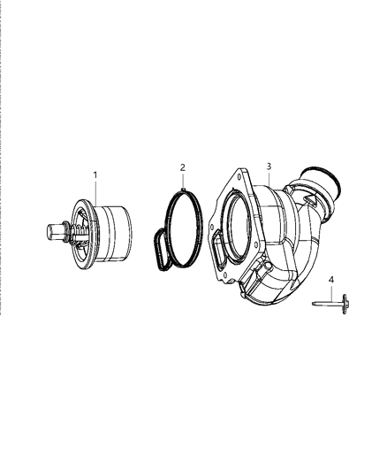 2008 Dodge Viper Thermostat & Related Parts Diagram