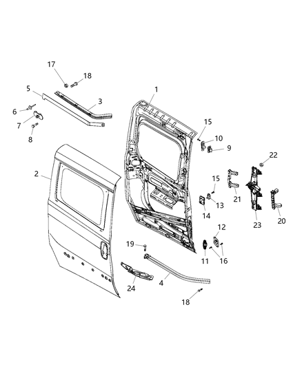 2020 Ram ProMaster City Screw Diagram for 68266462AA