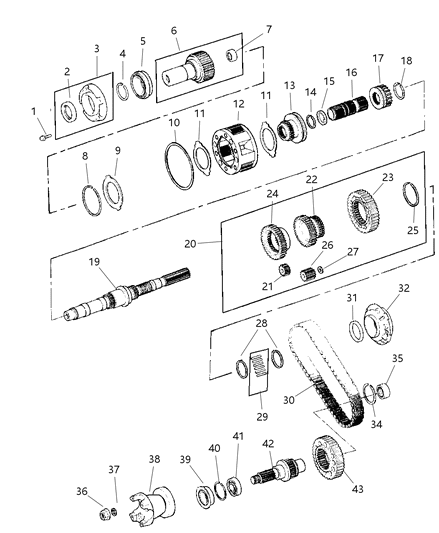 2003 Jeep Grand Cherokee Bearing-Roller Cage Diagram for 5072910AA