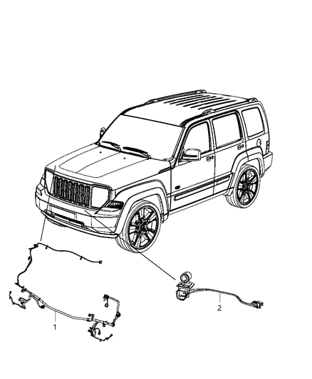 2012 Jeep Liberty Wiring-Front End Module Diagram for 68061391AD