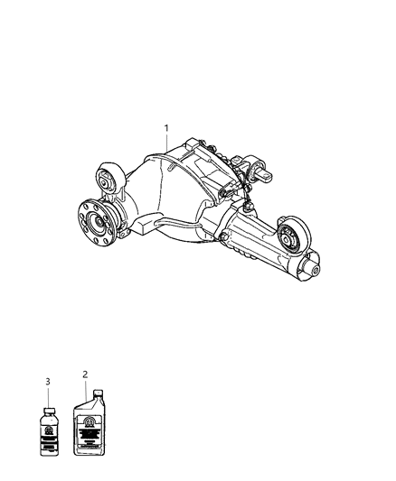2009 Jeep Commander Axle Assembly, Front Diagram