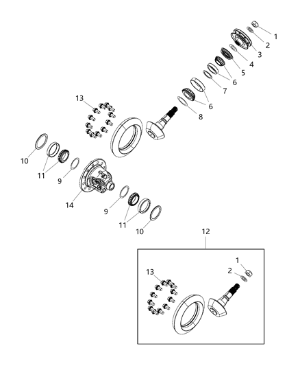 2019 Ram 1500 SHIM-PINION Shaft Diagram for 68435742AA