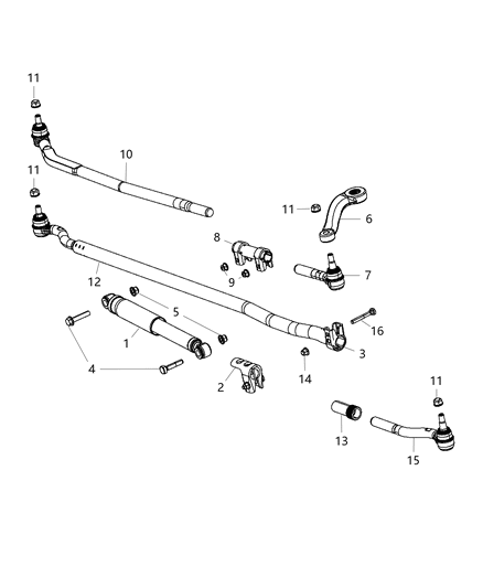 2015 Jeep Wrangler Tie Rod-Tie Rod Diagram for V2060052AG