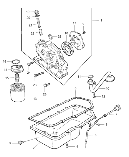 2004 Chrysler PT Cruiser Indicator-Engine Oil Level Diagram for 4777959AA