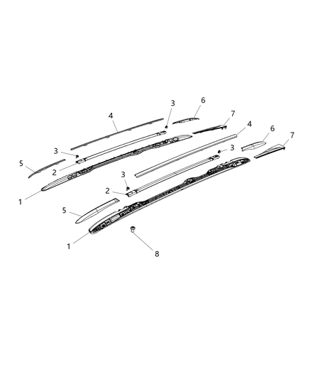 2020 Chrysler Voyager Cover-Side Rail Diagram for 55112957AC