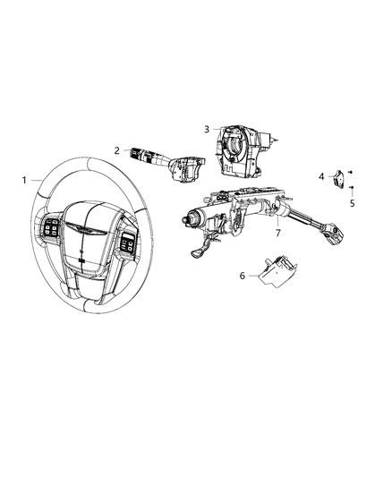 2016 Chrysler Town & Country Sensors, Suspension & Steering Diagram