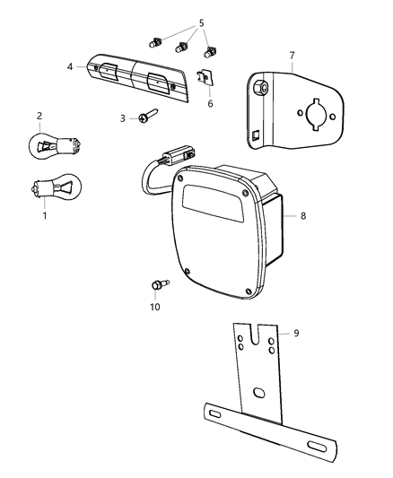 2018 Ram 3500 Lamps - Rear Diagram