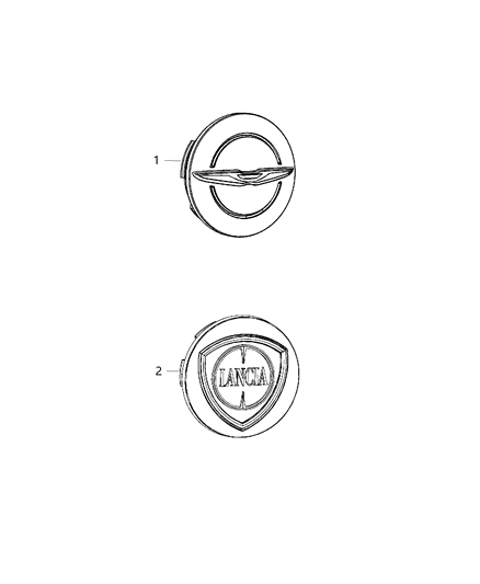 2014 Chrysler 300 Wheel Covers & Center Caps Diagram