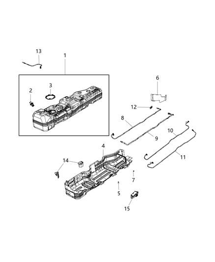 2018 Jeep Wrangler SKIDPLATE-Fuel Tank Diagram for 52029744AB