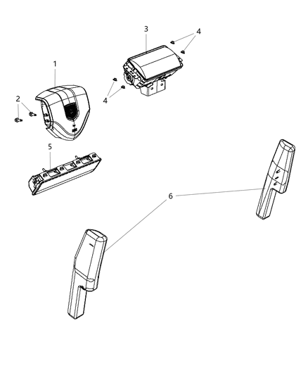 2014 Dodge Charger Passenger Air Bag Diagram for 68045027AF