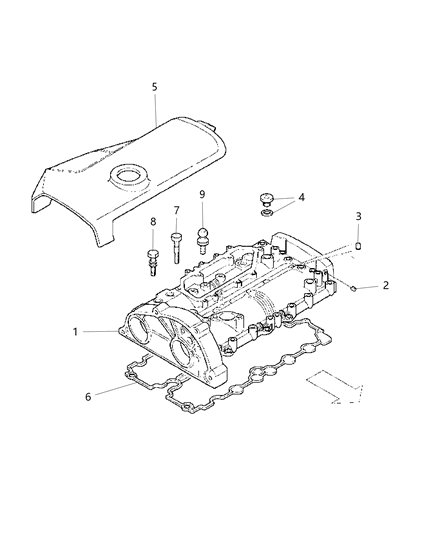 2021 Ram ProMaster 2500 Gasket-Cam Carrier Diagram for 68095464AA