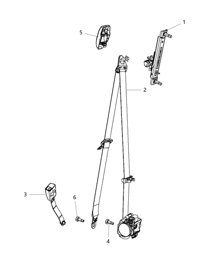 2012 Jeep Compass Seat Belts Front Diagram