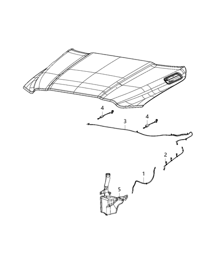 2019 Ram 5500 Hose-Windshield Washer Diagram for 68362470AA