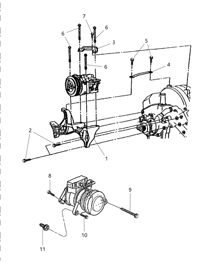 2003 Dodge Durango Mounting - Compressor Diagram