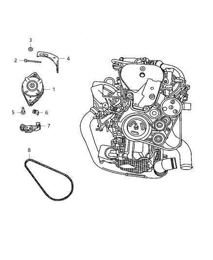 2009 Chrysler PT Cruiser Generator/Alternator & Related Parts Diagram 2