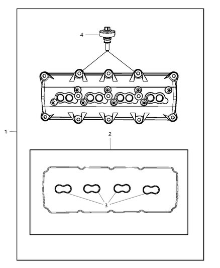 2010 Dodge Ram 2500 Cover-Cylinder Head Diagram for 53022085AC